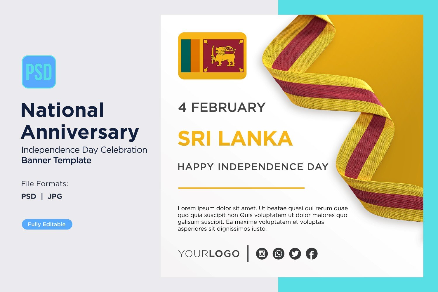 Sri Lanka National Day Celebration Banner