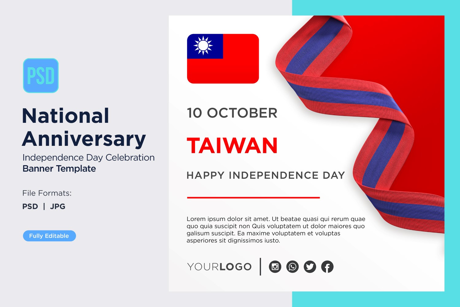 Taiwan National Day Celebration Banner