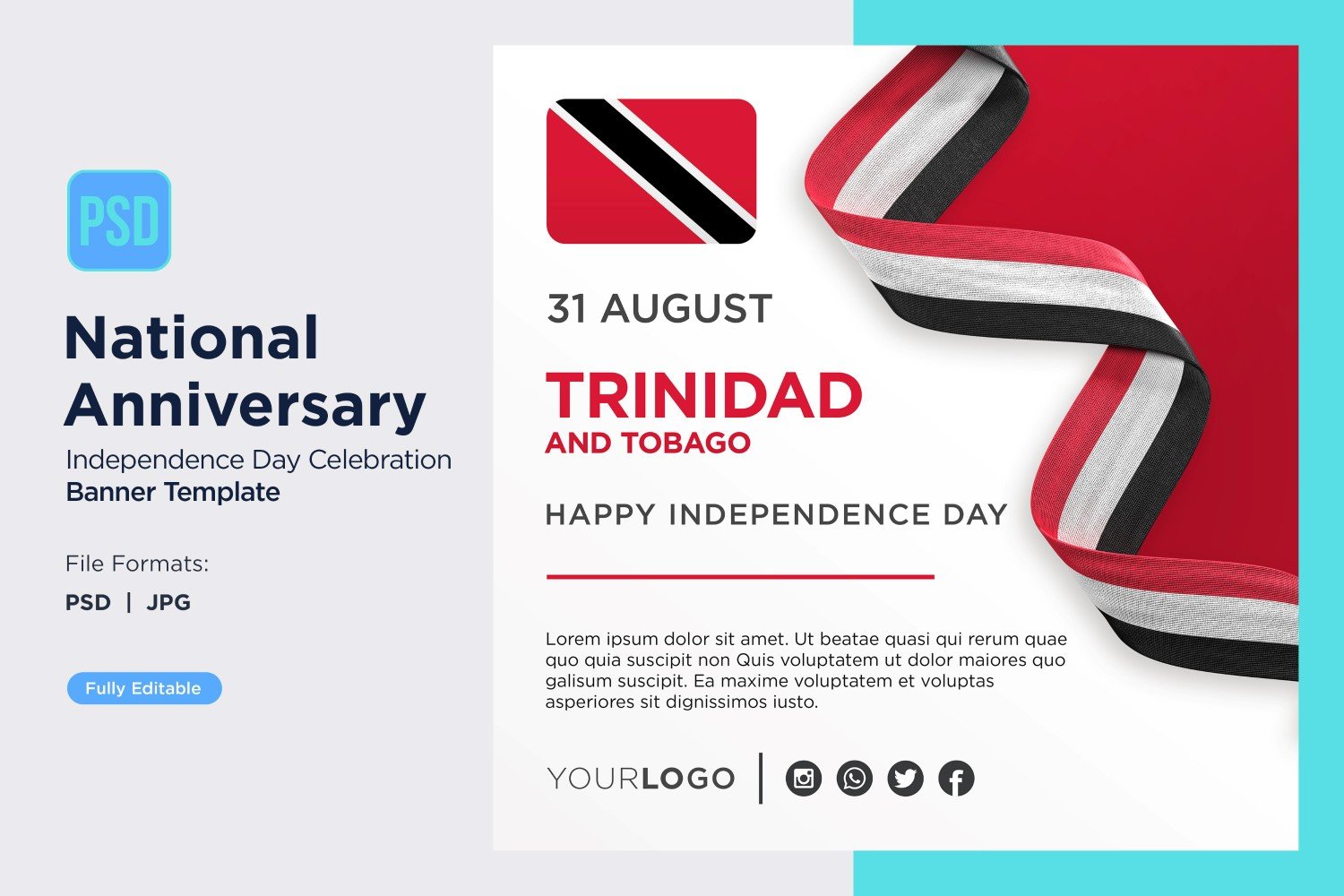 Trinidad and Tobago National Day Celebration Banner