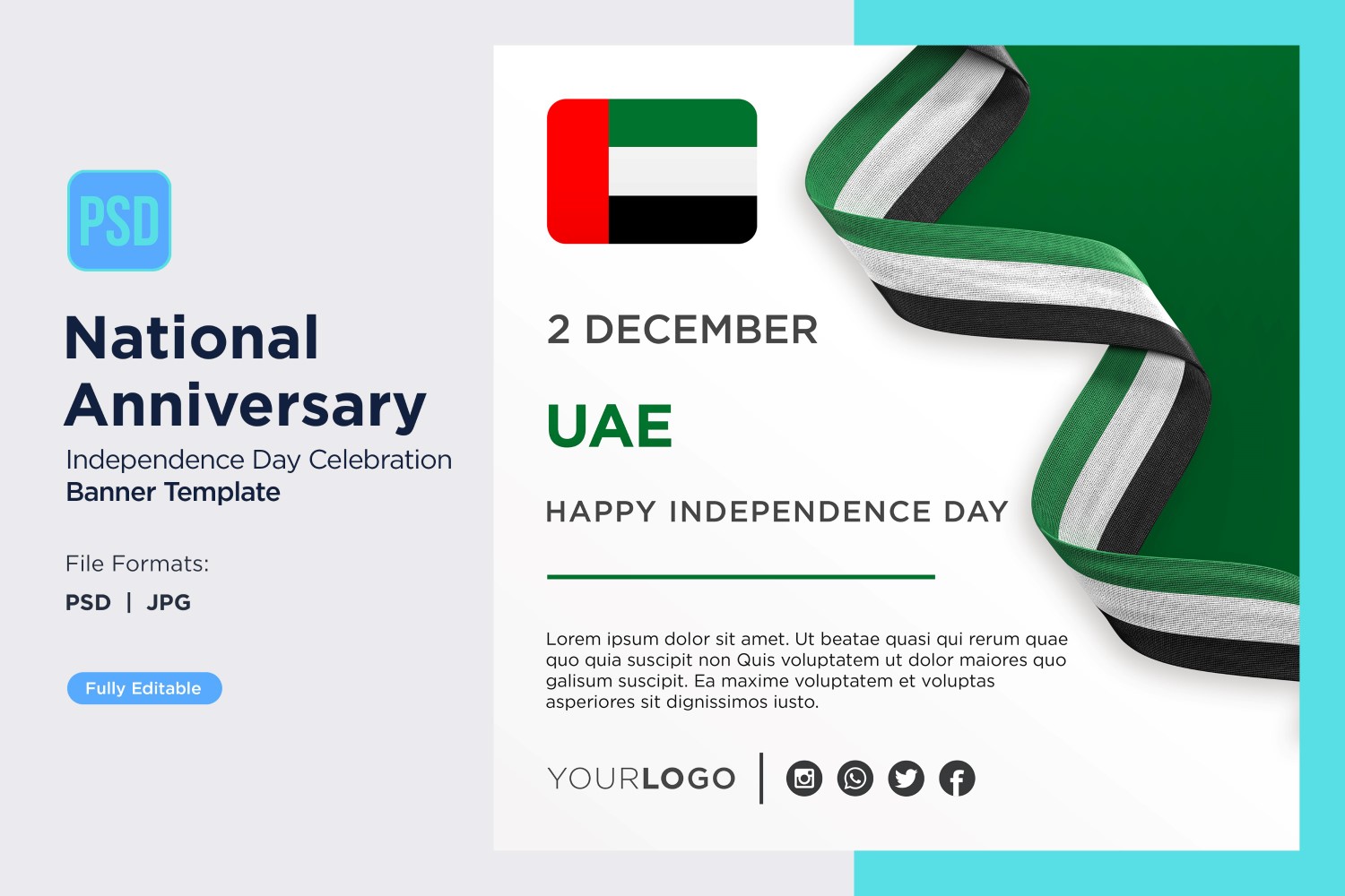 United Arab Emirates National Day Celebration Banner