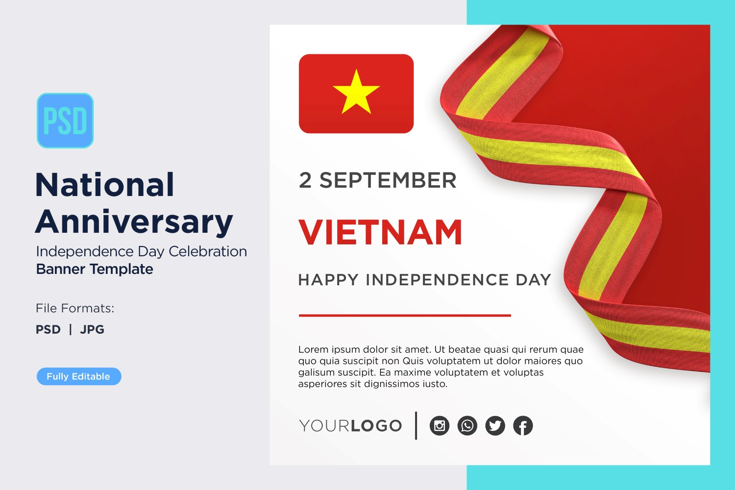 Vietnam National Day Celebration Banner