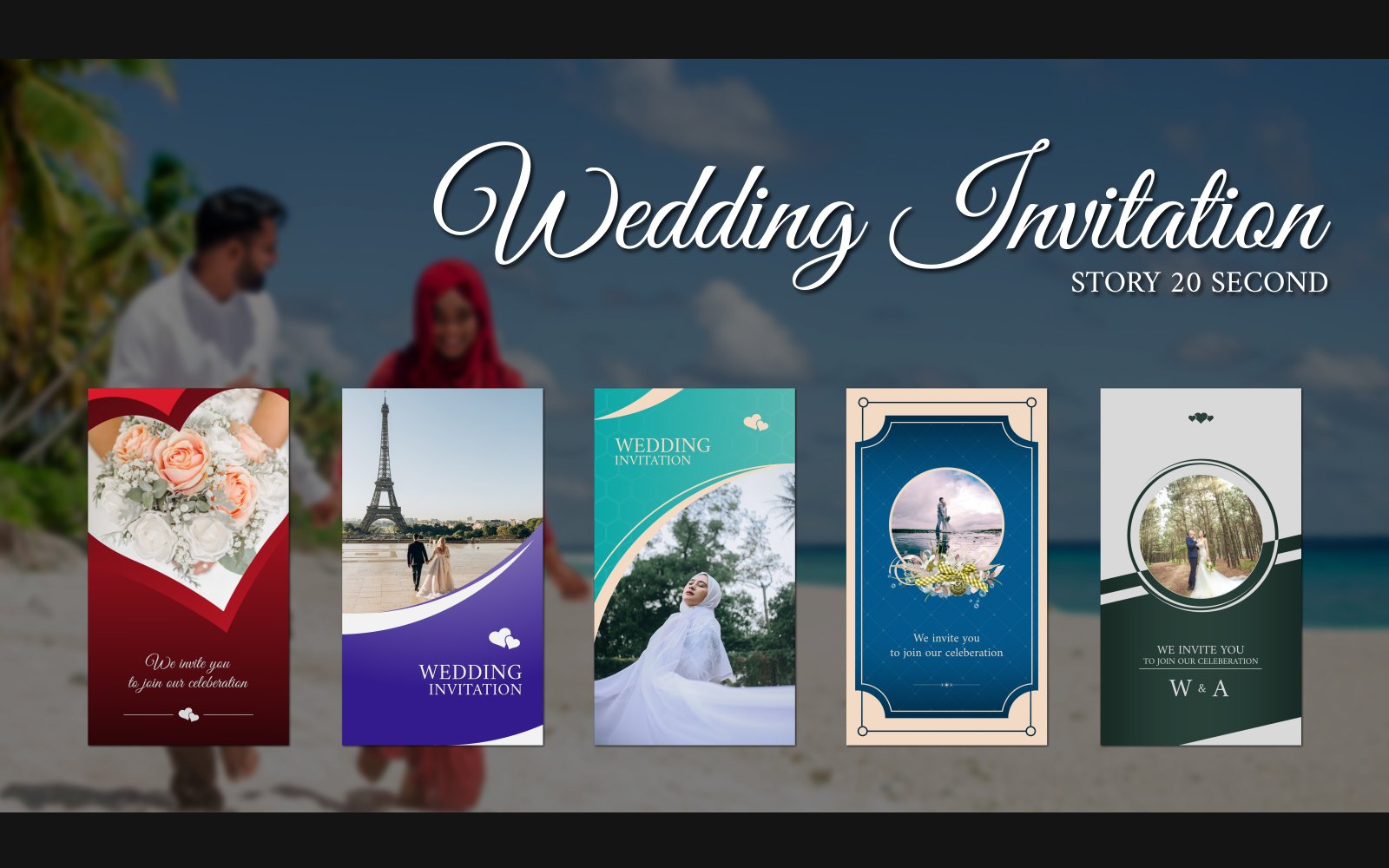 Wedding Invitation Stories | .mogrt