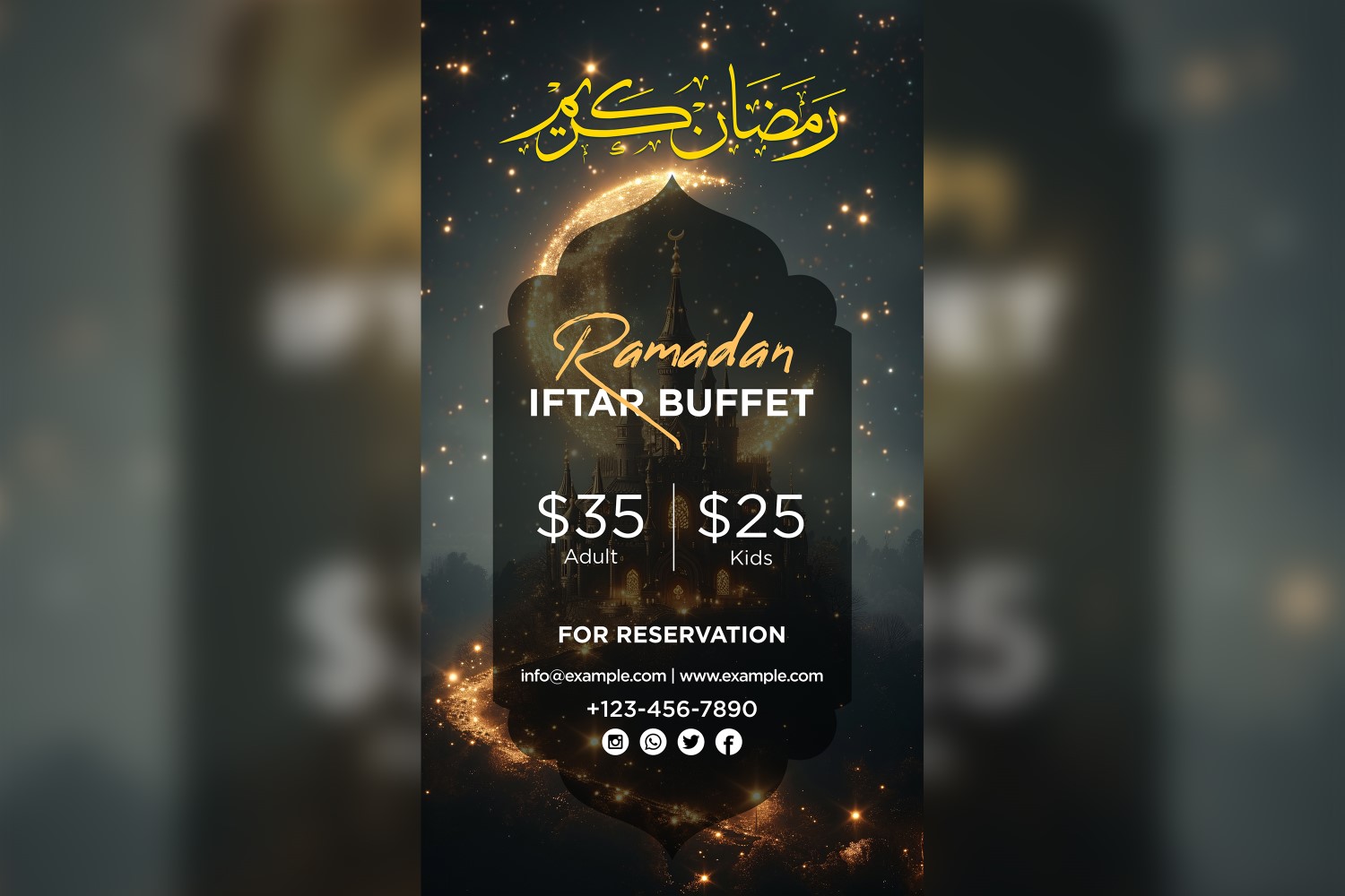 Ramadan Iftar Buffet Poster Design Template