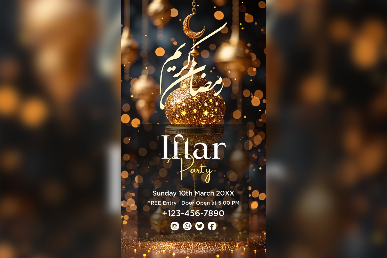 Ramadan Iftar Party Poster Design Template 61