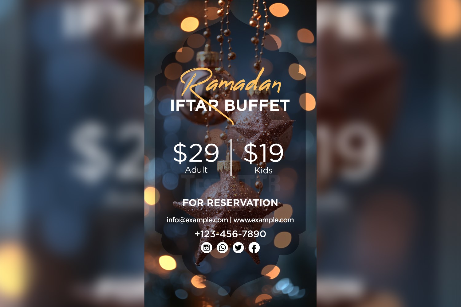 Ramadan Iftar Buffet Poster Design Template 73