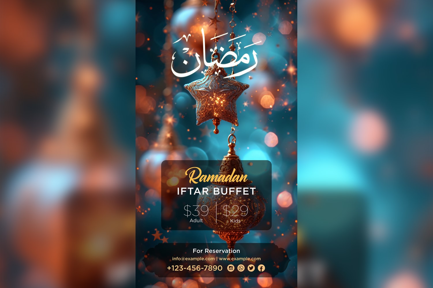 Ramadan Iftar Buffet Poster Design Template 80