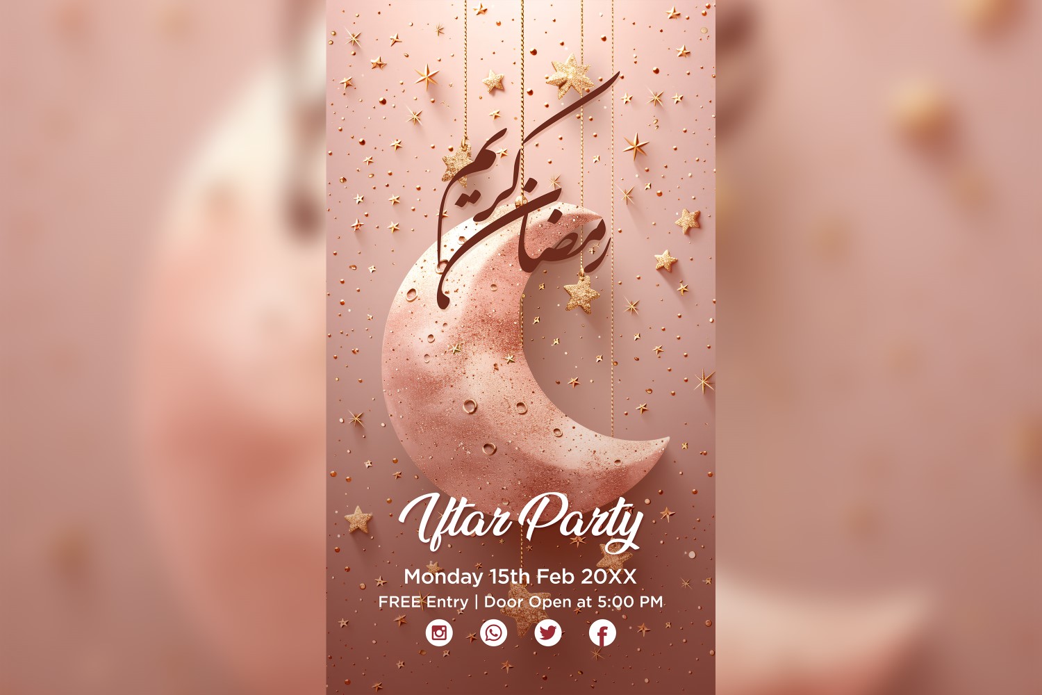 Ramadan Iftar Party Poster Design Template 82
