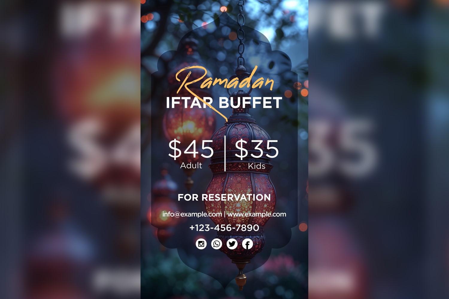 Ramadan Iftar Buffet Poster Design Template 99