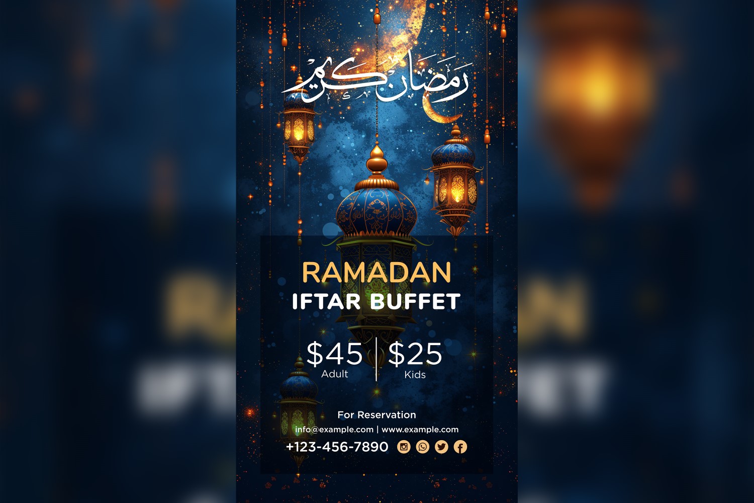 Ramadan Iftar Buffet Poster Design Template 103
