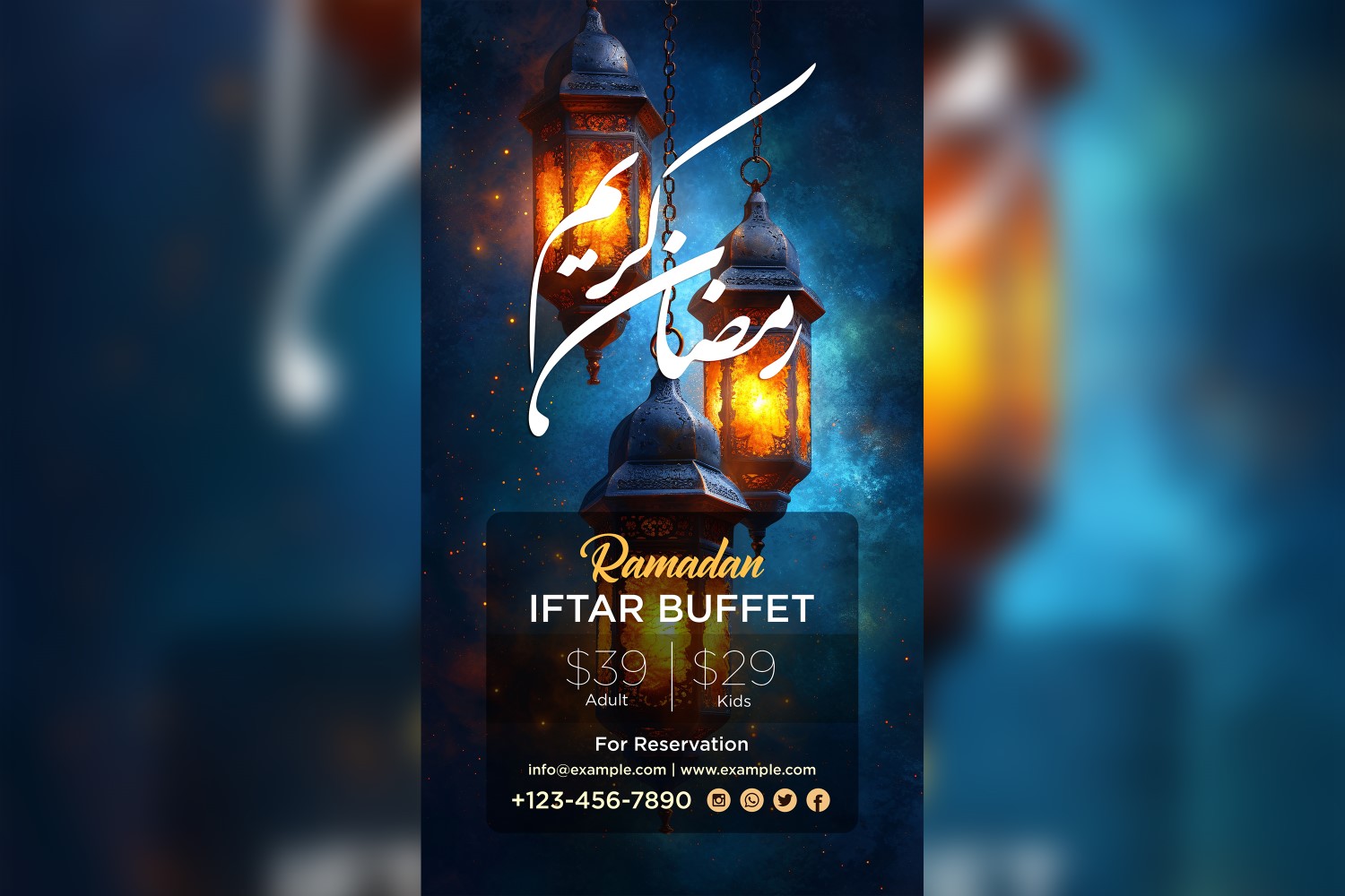 Ramadan Iftar Buffet Poster Design Template 102