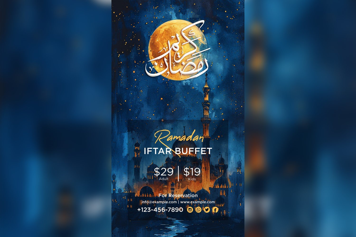 Ramadan Iftar Buffet Poster Design Template 108