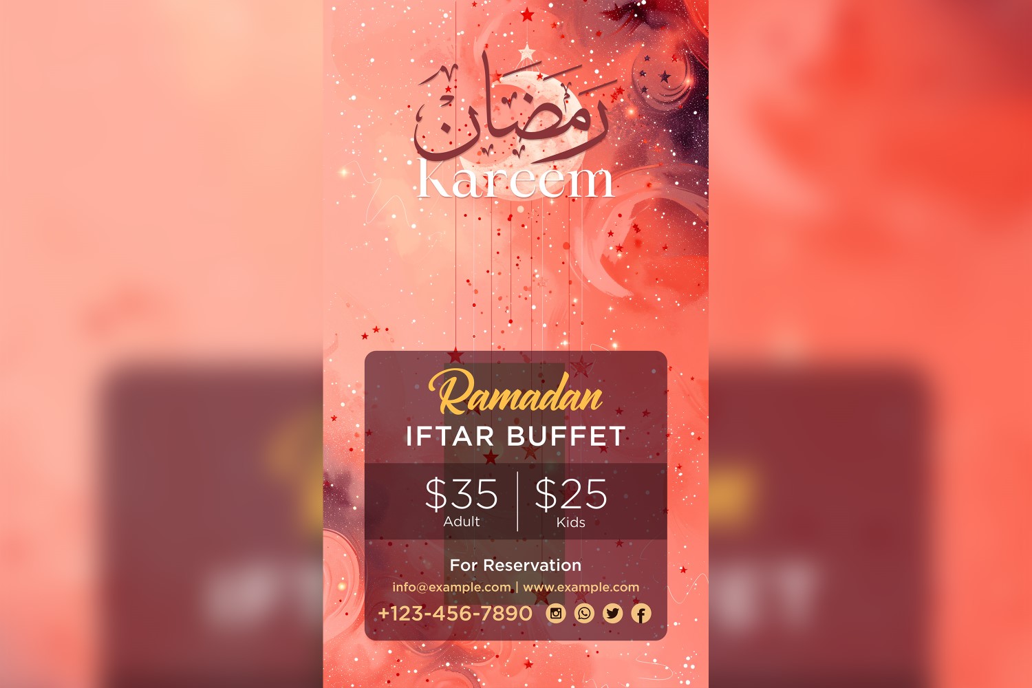 Ramadan Iftar Buffet Poster Design Template 116