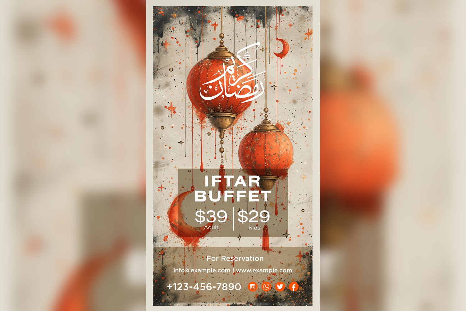 Ramadan Iftar Buffet Poster Design Template 115