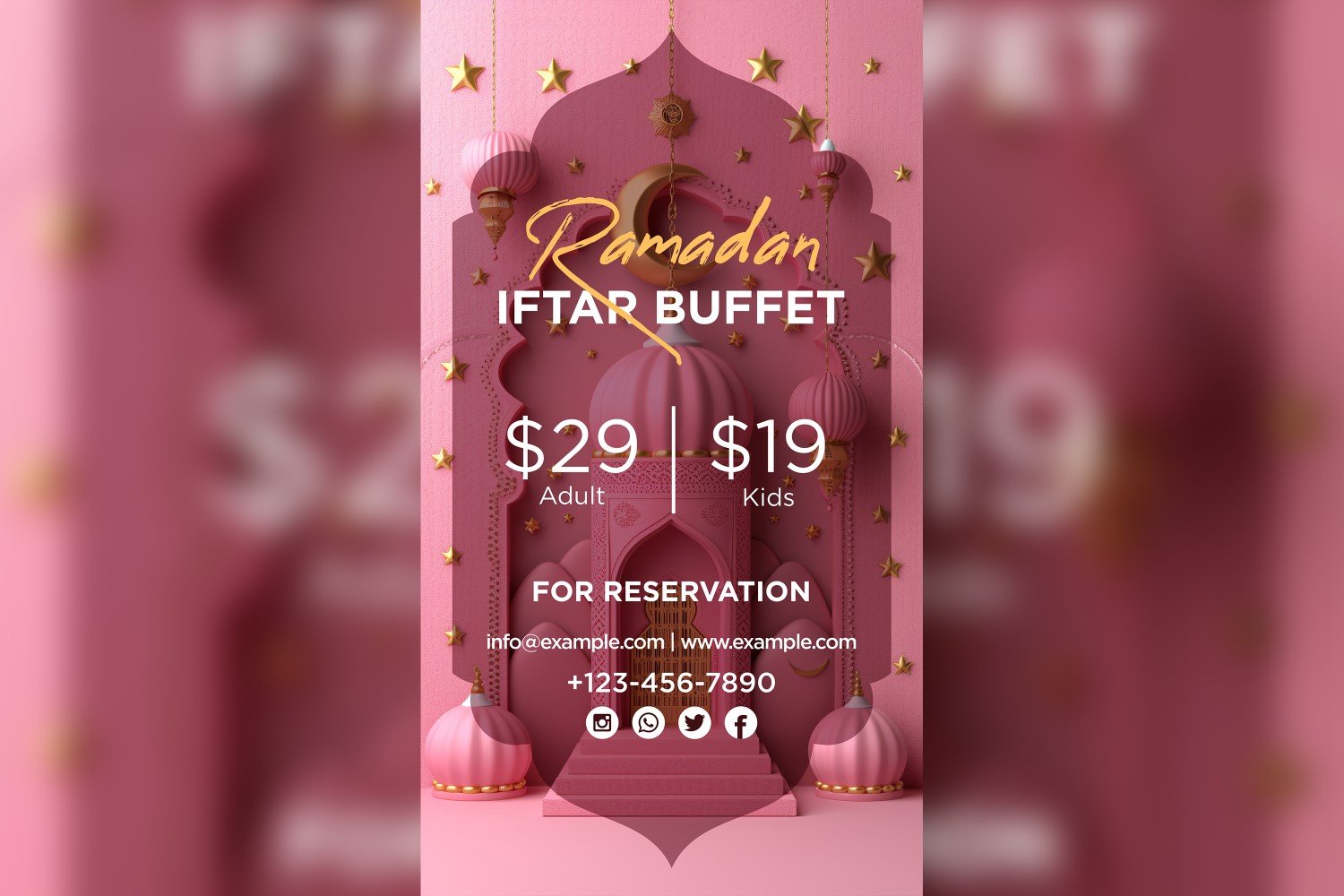 Ramadan Iftar Buffet Poster Design Template 117