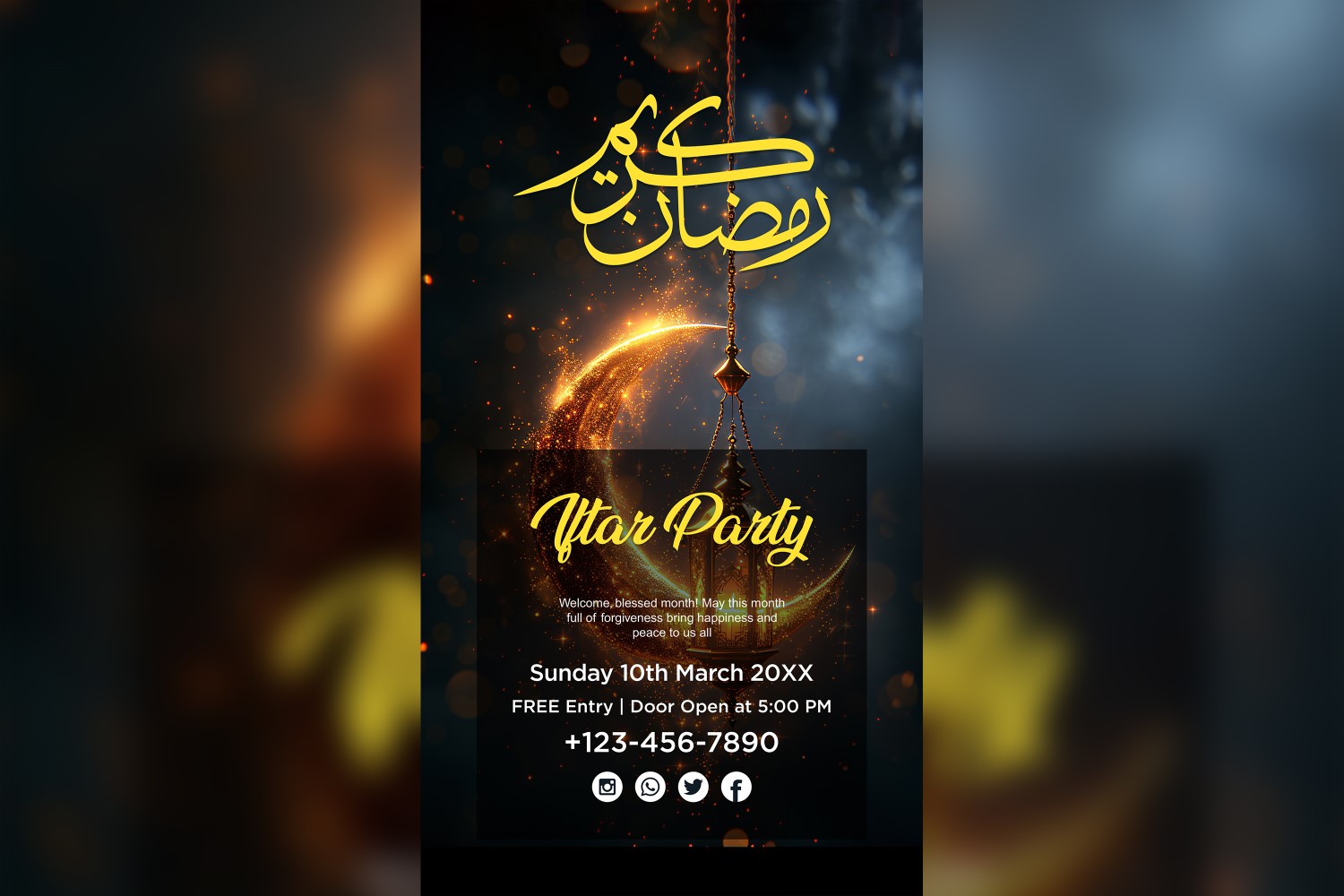 Ramadan Iftar Party Poster Design Template 130