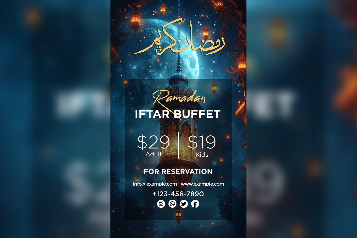 Ramadan Iftar Buffet Poster Design Template 132