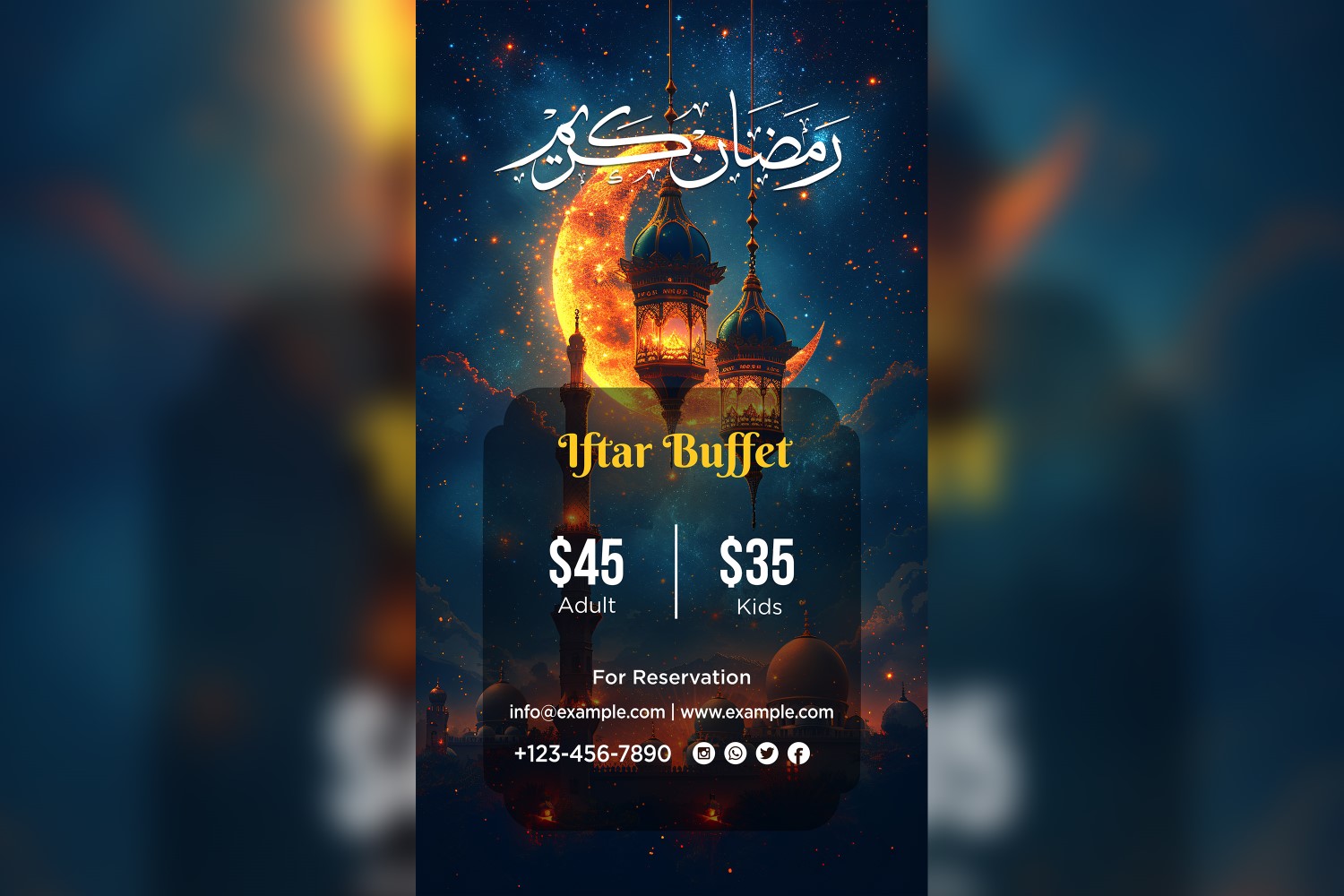 Ramadan Iftar Buffet Poster Design Template 134