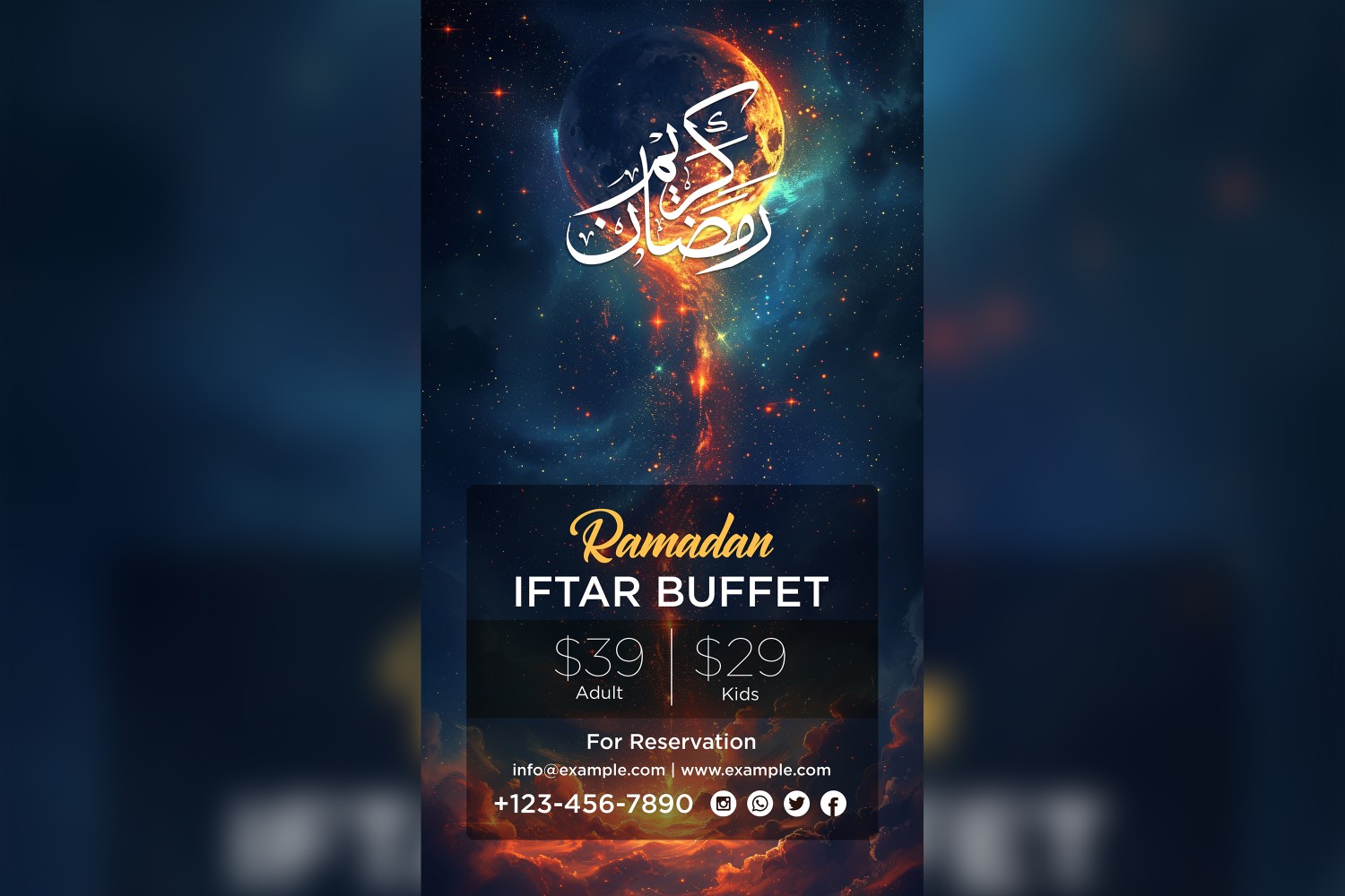 Ramadan Iftar Buffet Poster Design Template 40