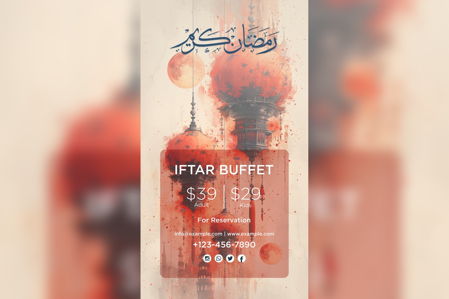 Ramadan Iftar Buffet Poster Design Template 148