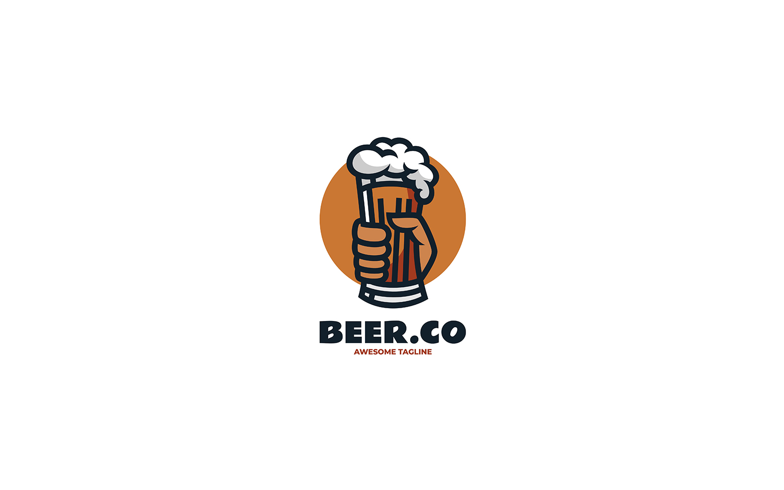 Beer Simple Mascot Logo 1
