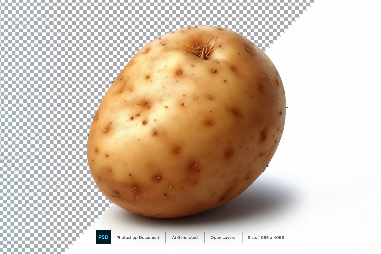 Potato Fresh Vegetable Transparent background 01