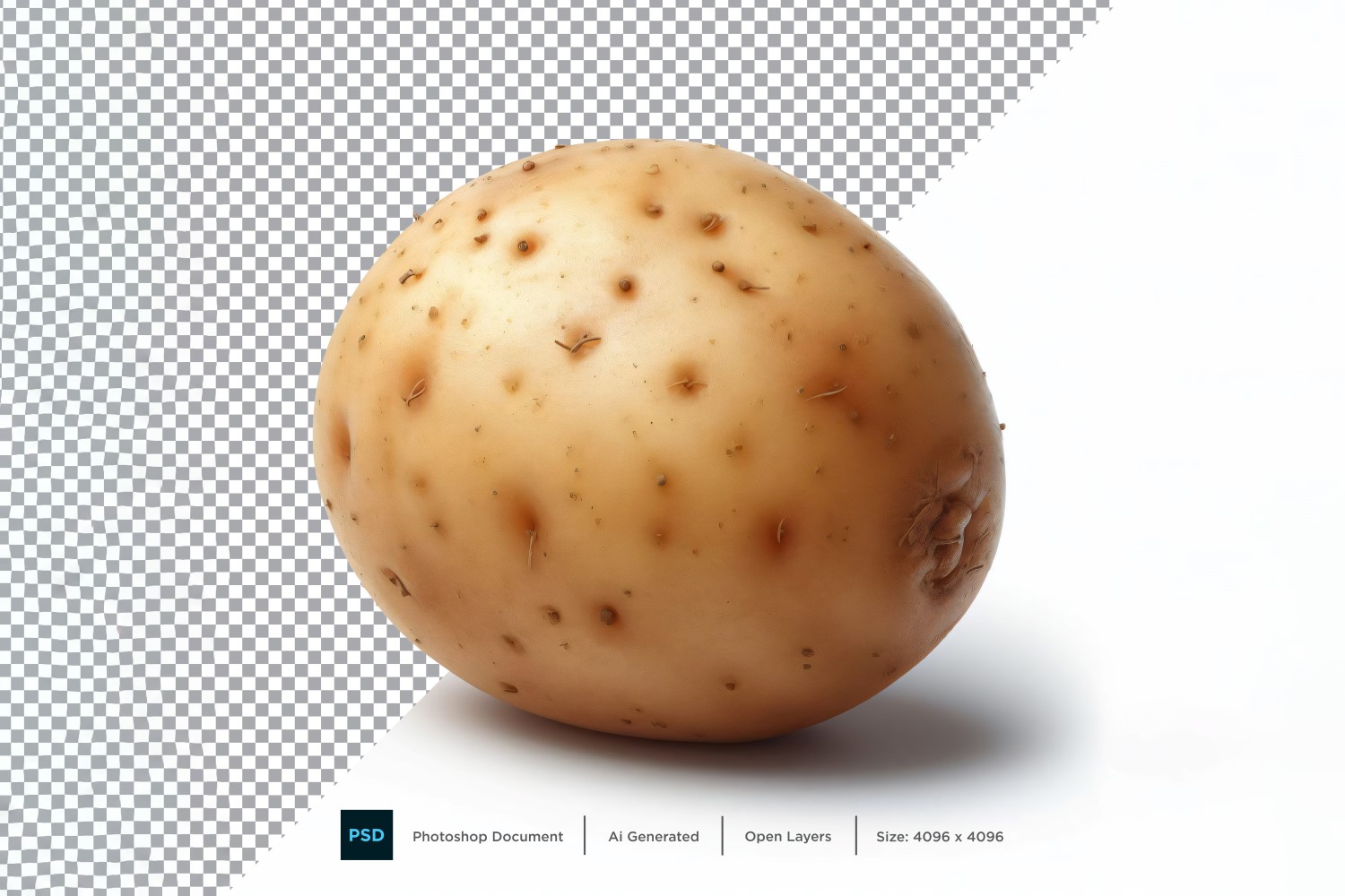 Potato Fresh Vegetable Transparent background 02