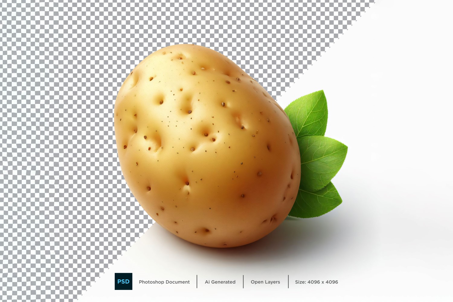 Potato Fresh Vegetable Transparent background 04