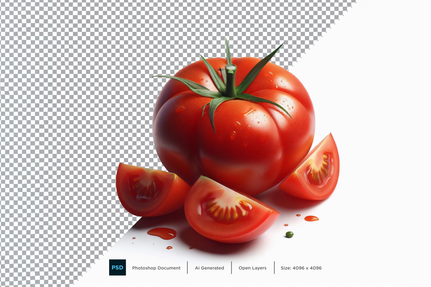 Tomato Fresh Vegetable Transparent background 04