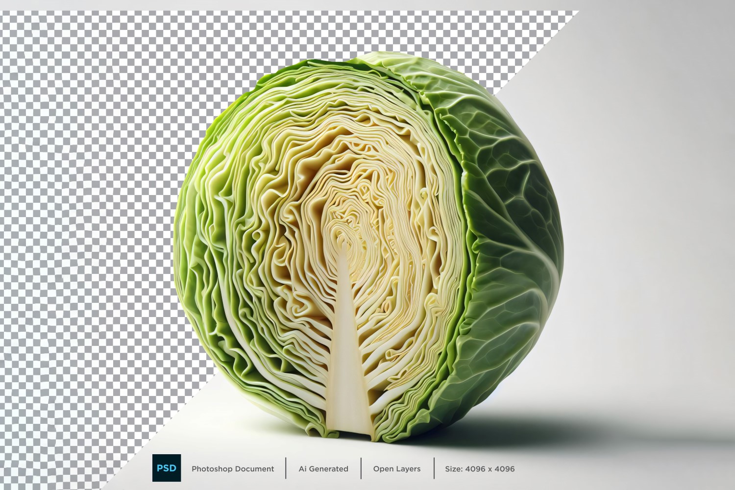 Cabbage Fresh Vegetable Transparent background 01