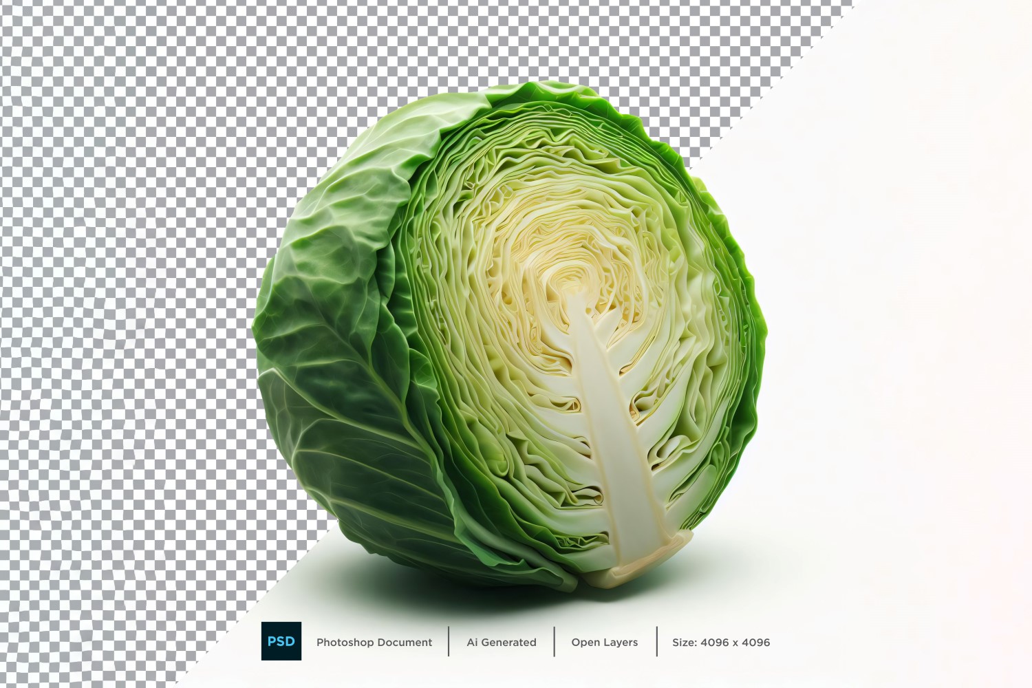 Cabbage Fresh Vegetable Transparent background 03