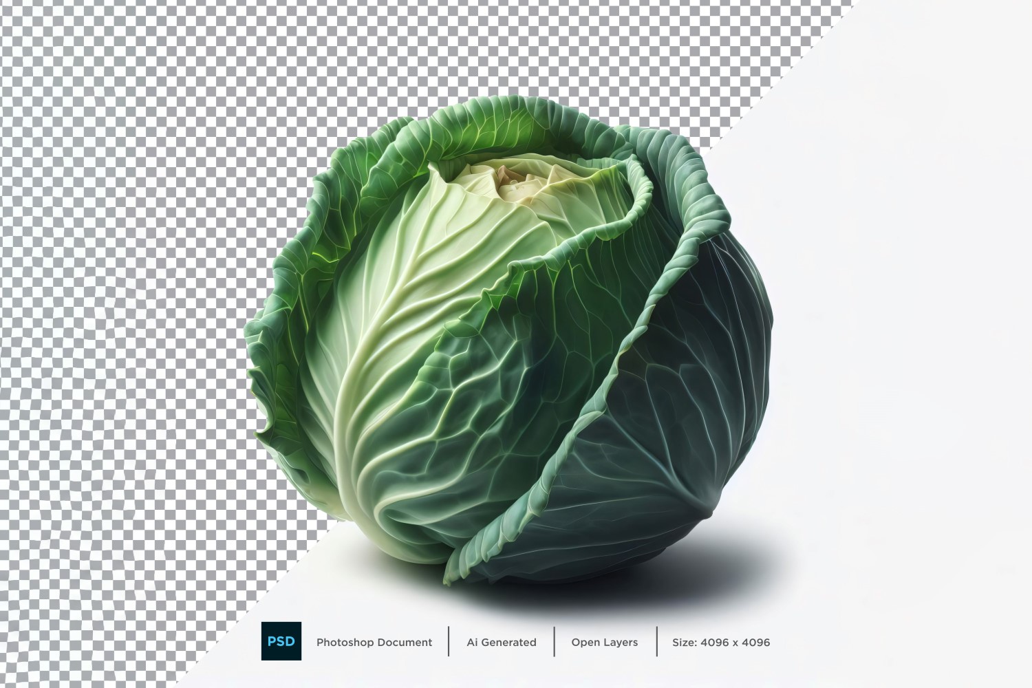 Cabbage Fresh Vegetable Transparent background 05