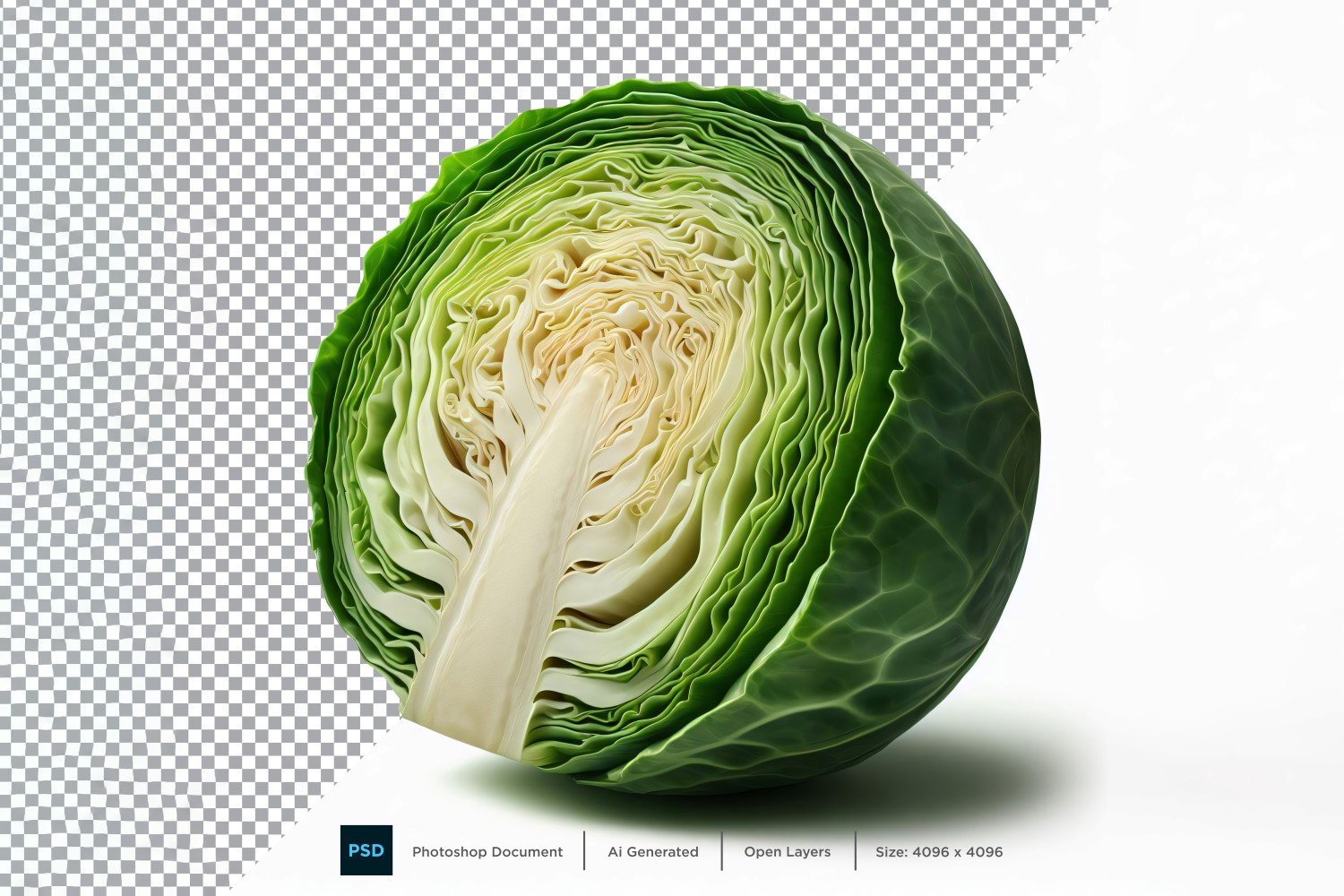Cabbage Fresh Vegetable Transparent background 06