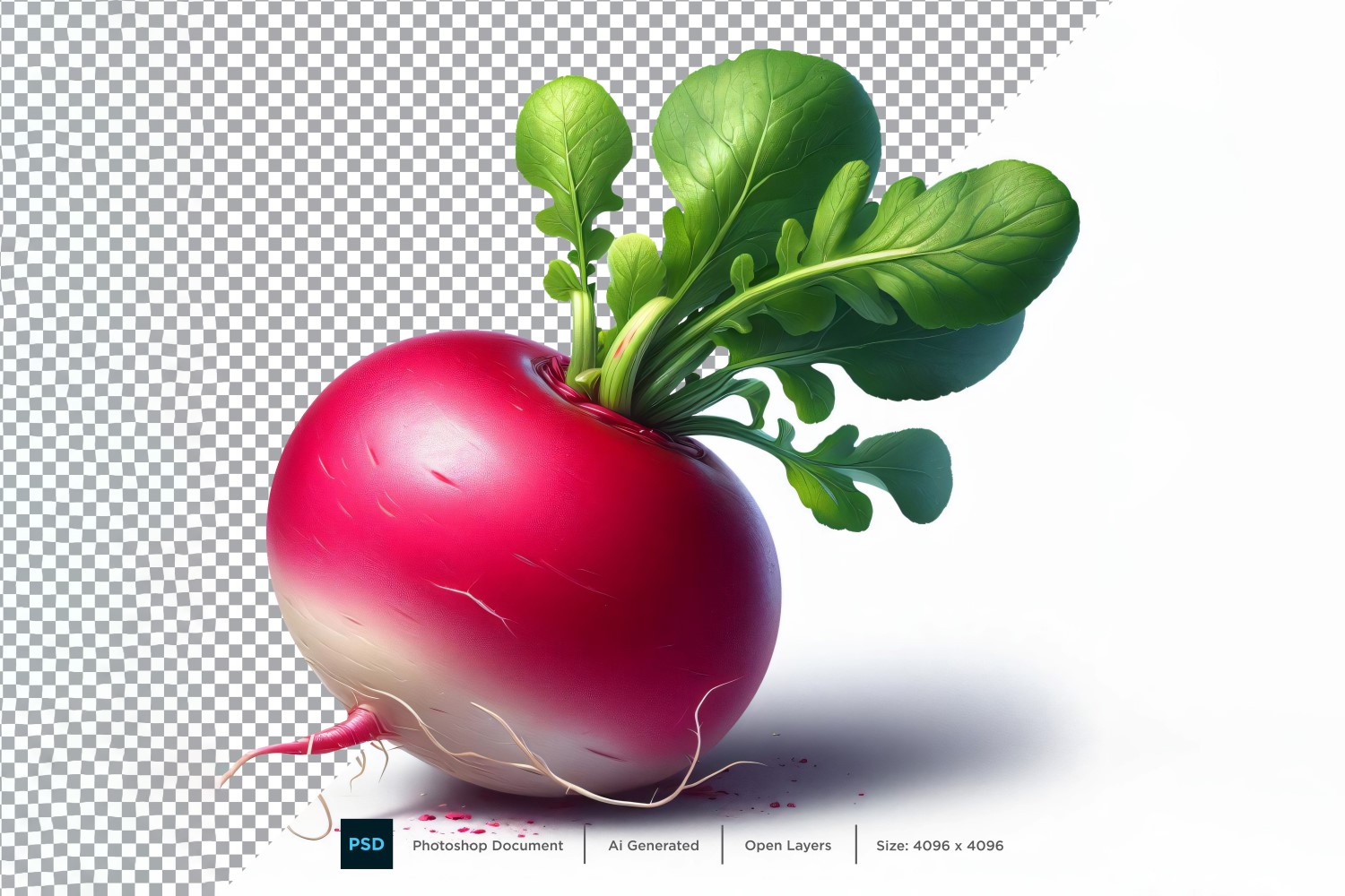 Radish Fresh Vegetable Transparent background 08