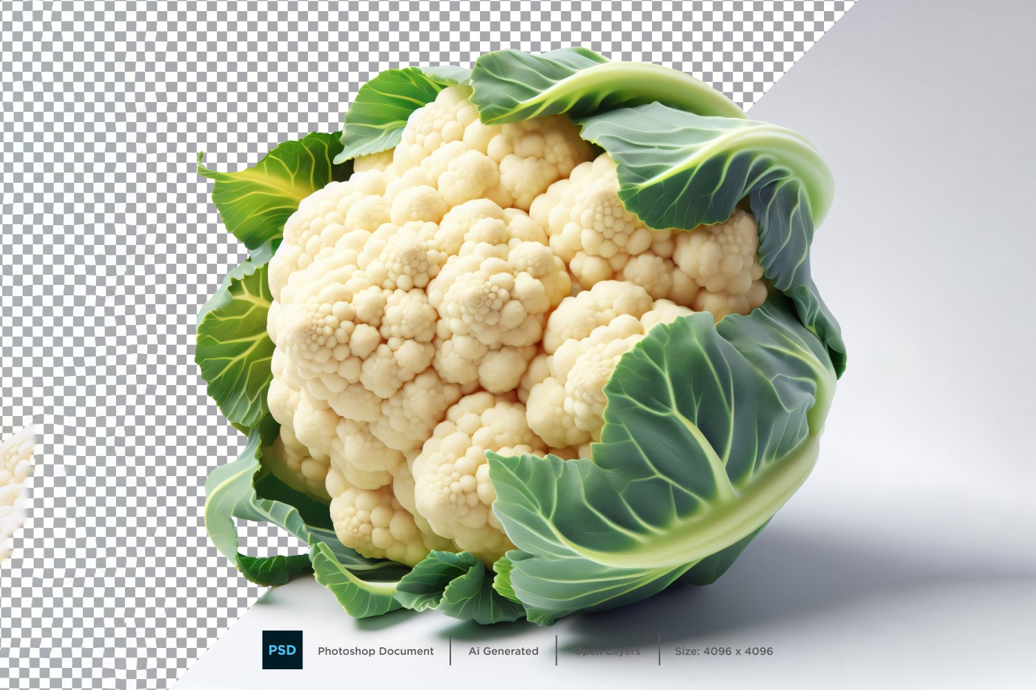 Cauliflower Fresh Vegetable Transparent background 03