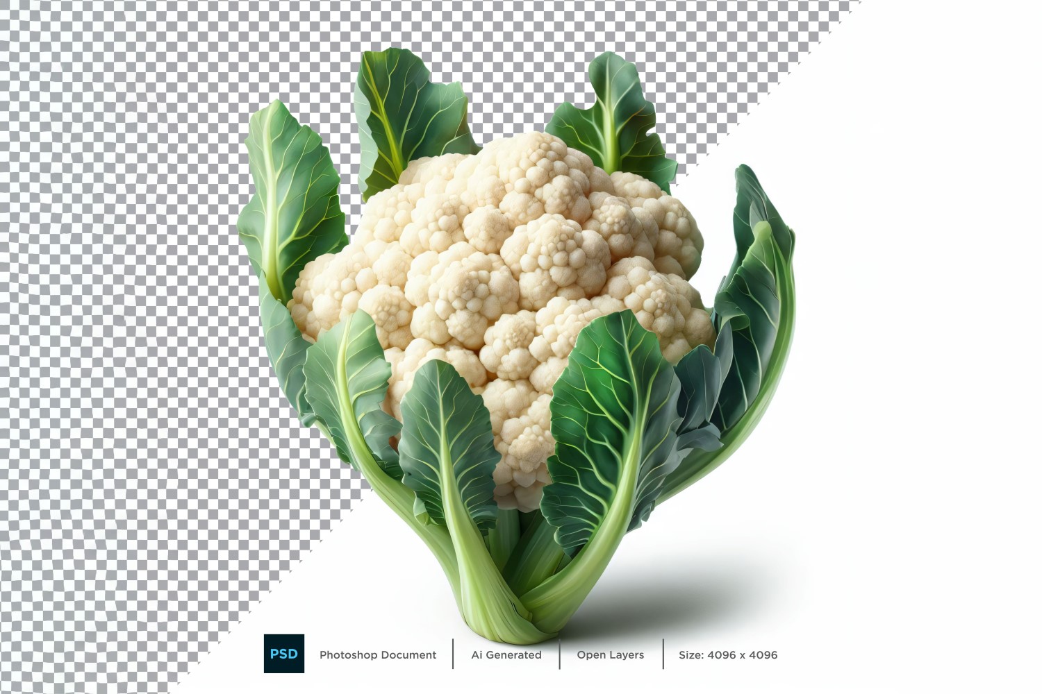 Cauliflower Fresh Vegetable Transparent background 04