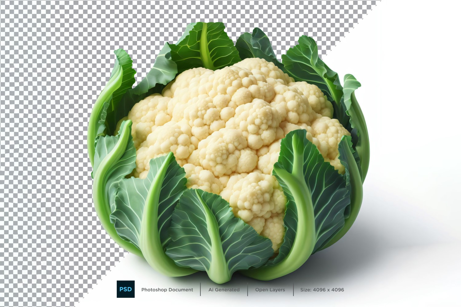 Cauliflower Fresh Vegetable Transparent background 05