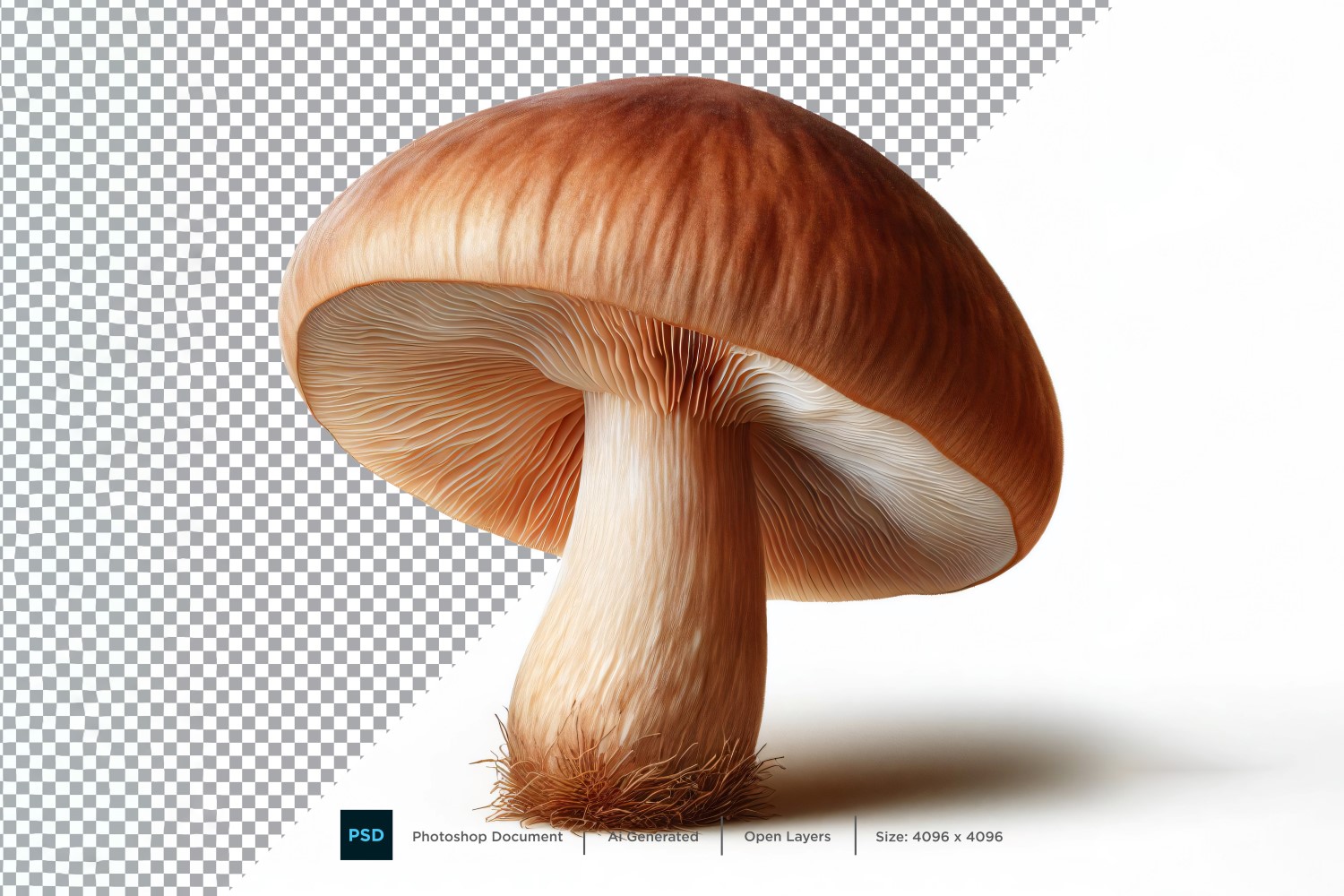 Mushroom Fresh Vegetable Transparent background 02