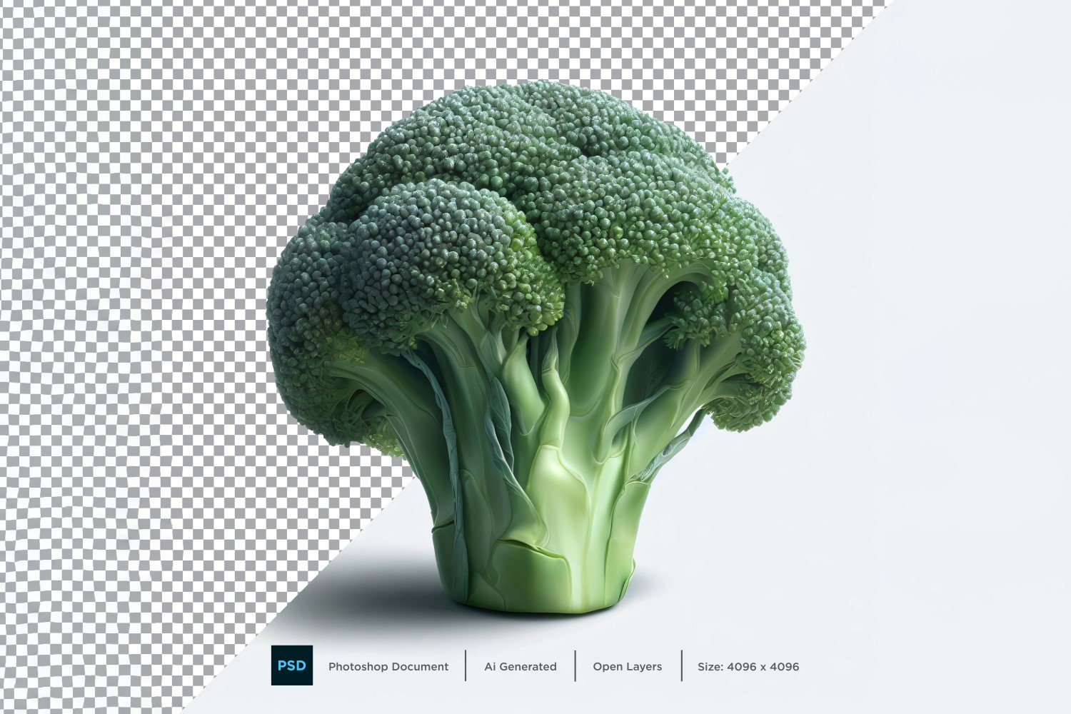 Broccoli Fresh Vegetable Transparent background 01