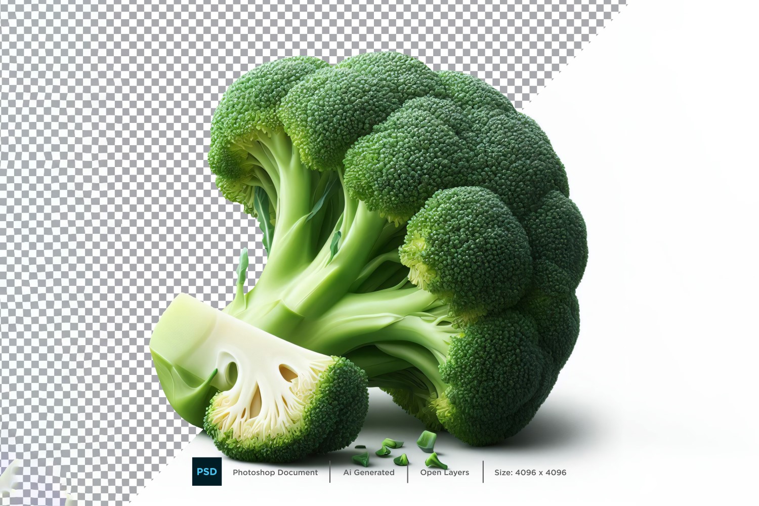 Broccoli Fresh Vegetable Transparent background 05