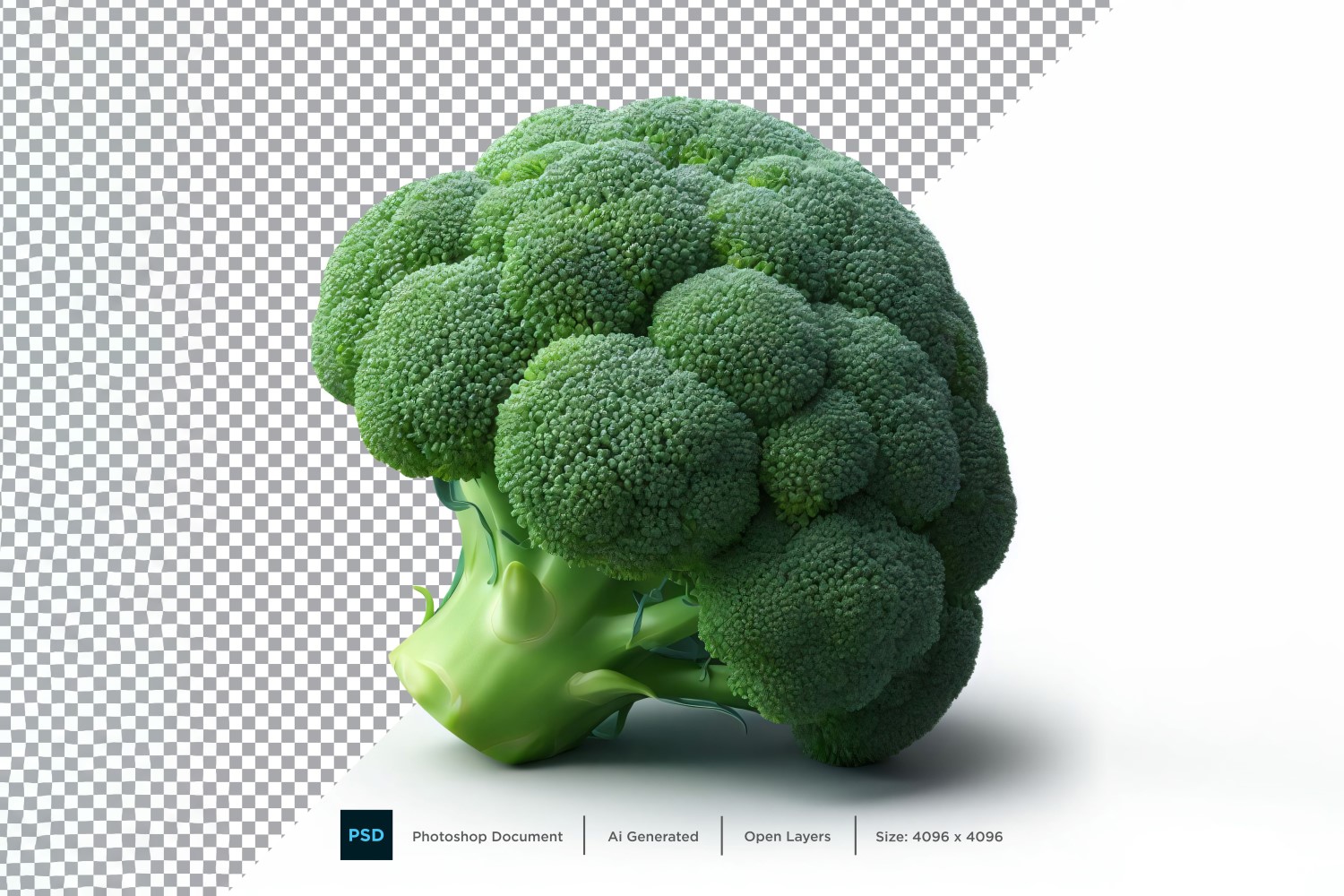 Broccoli Fresh Vegetable Transparent background 06