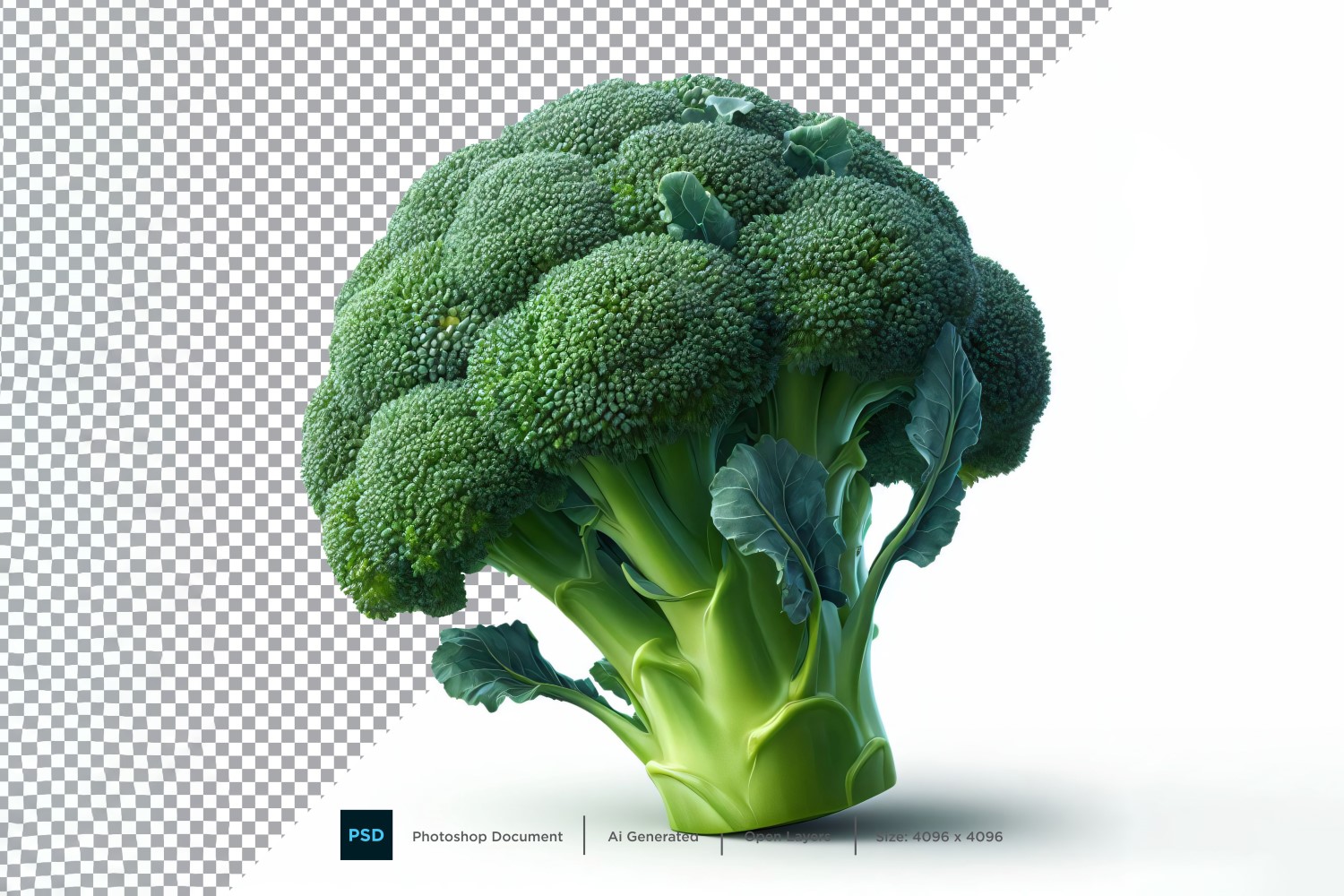 Broccoli Fresh Vegetable Transparent background 07