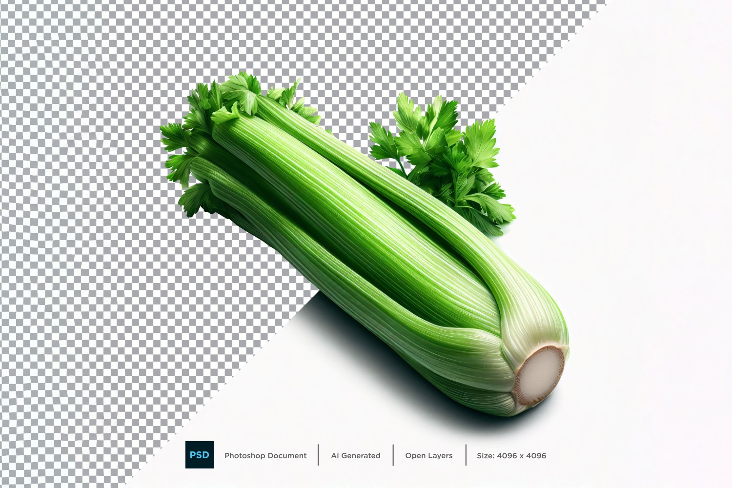 Celery Fresh Vegetable Transparent background 04
