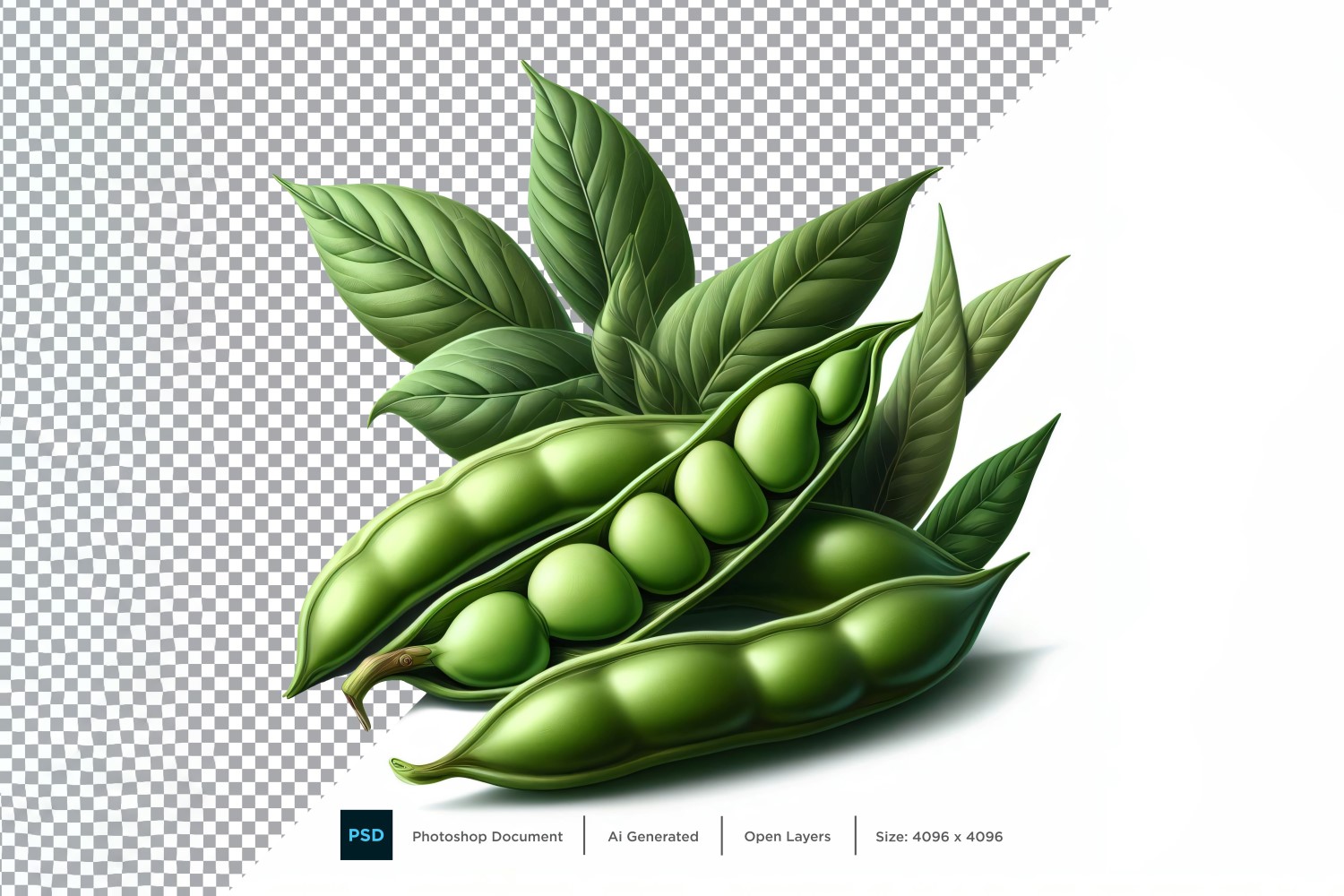 Green bean Fresh Vegetable Transparent background 03