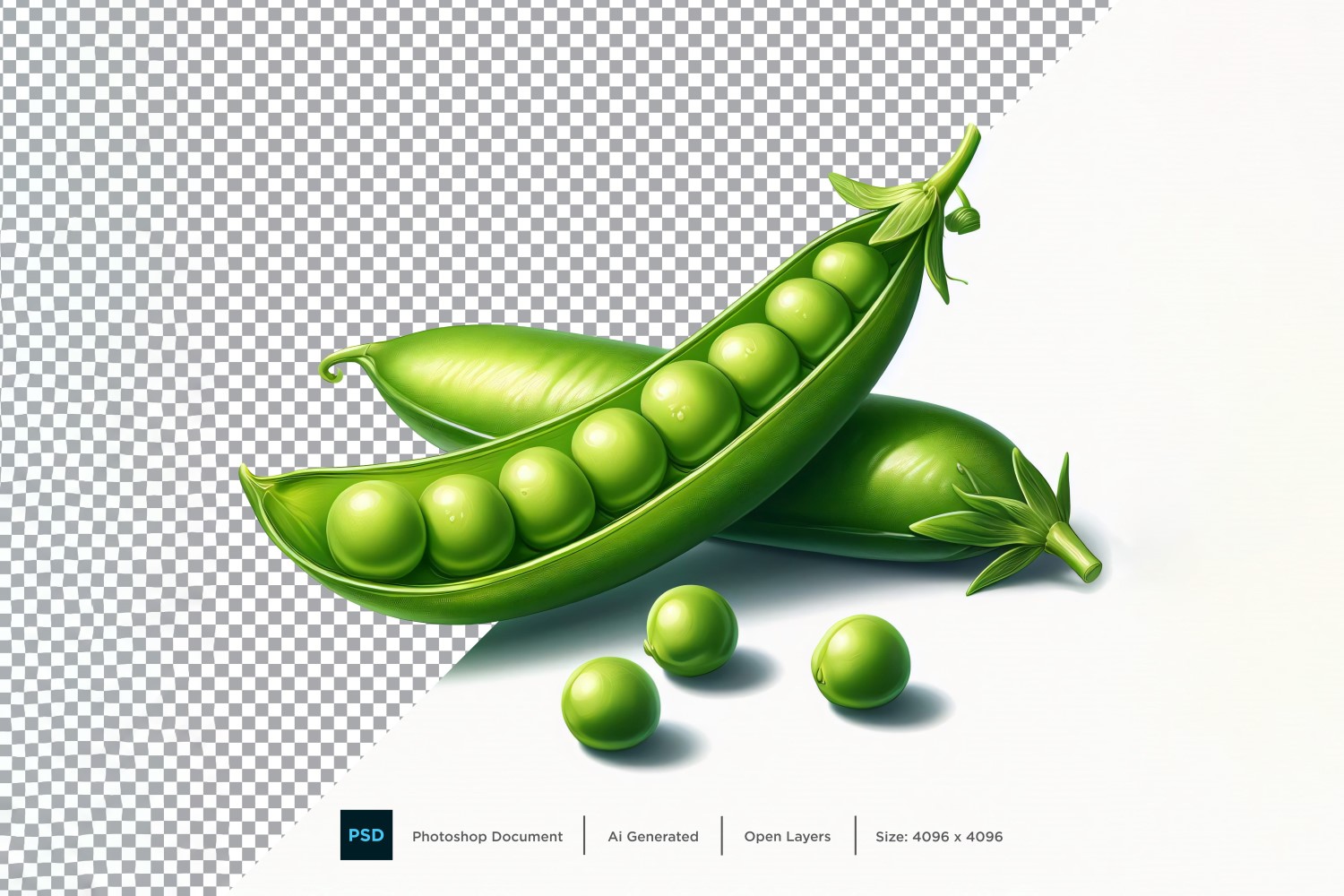 Peas Fresh Vegetable Transparent background 01