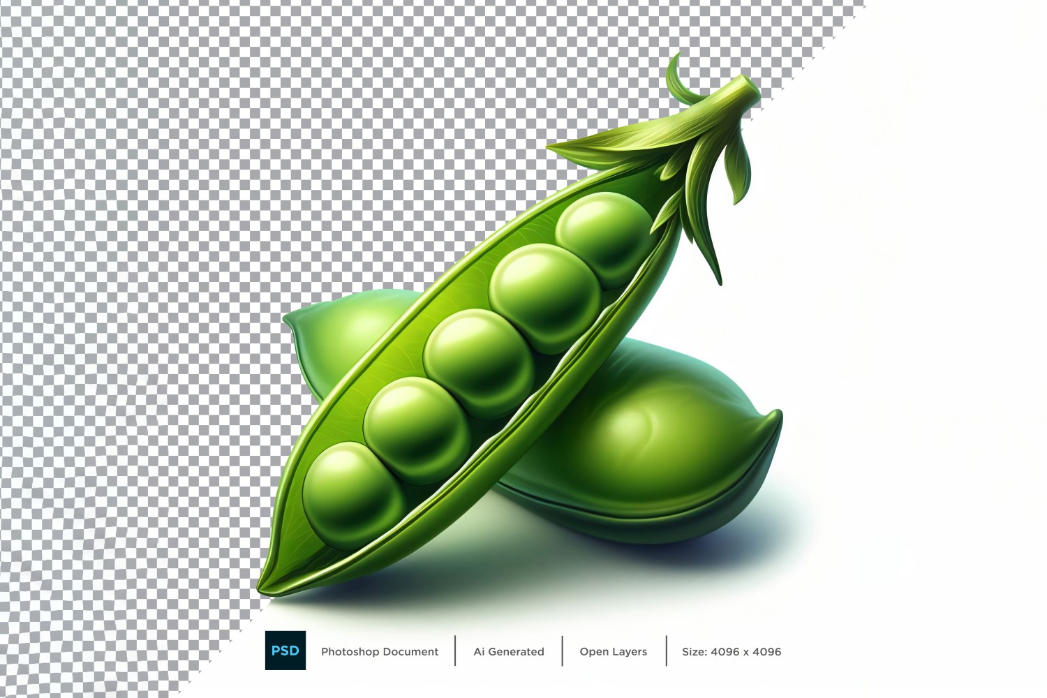 Peas Fresh Vegetable Transparent background 05