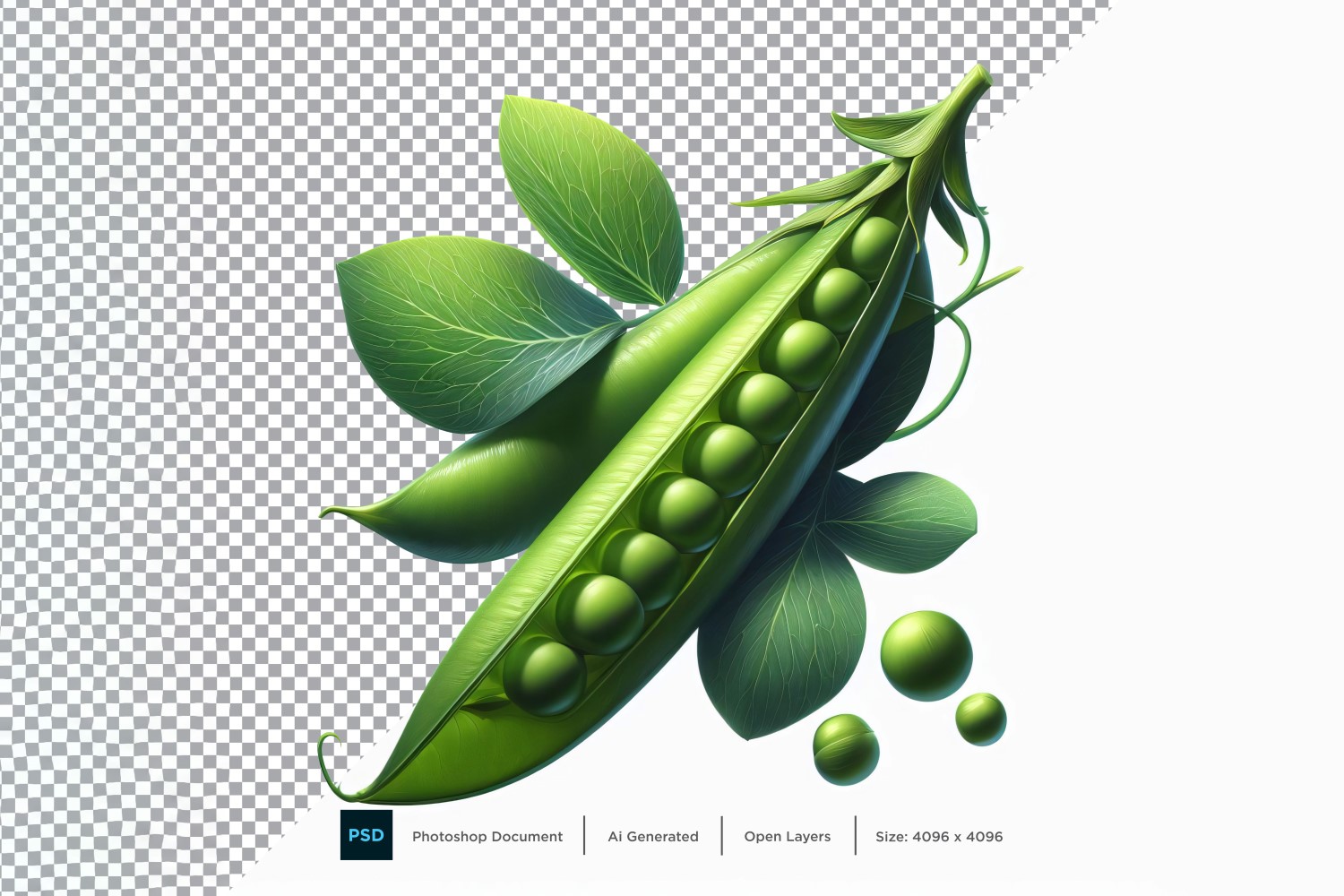 Peas Fresh Vegetable Transparent background 06