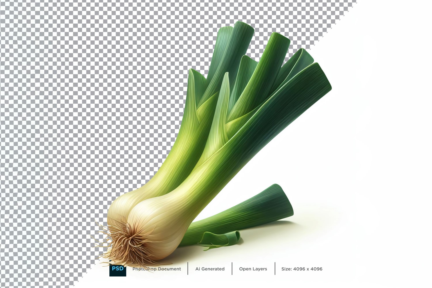 Leek Fresh Vegetable Transparent background 01