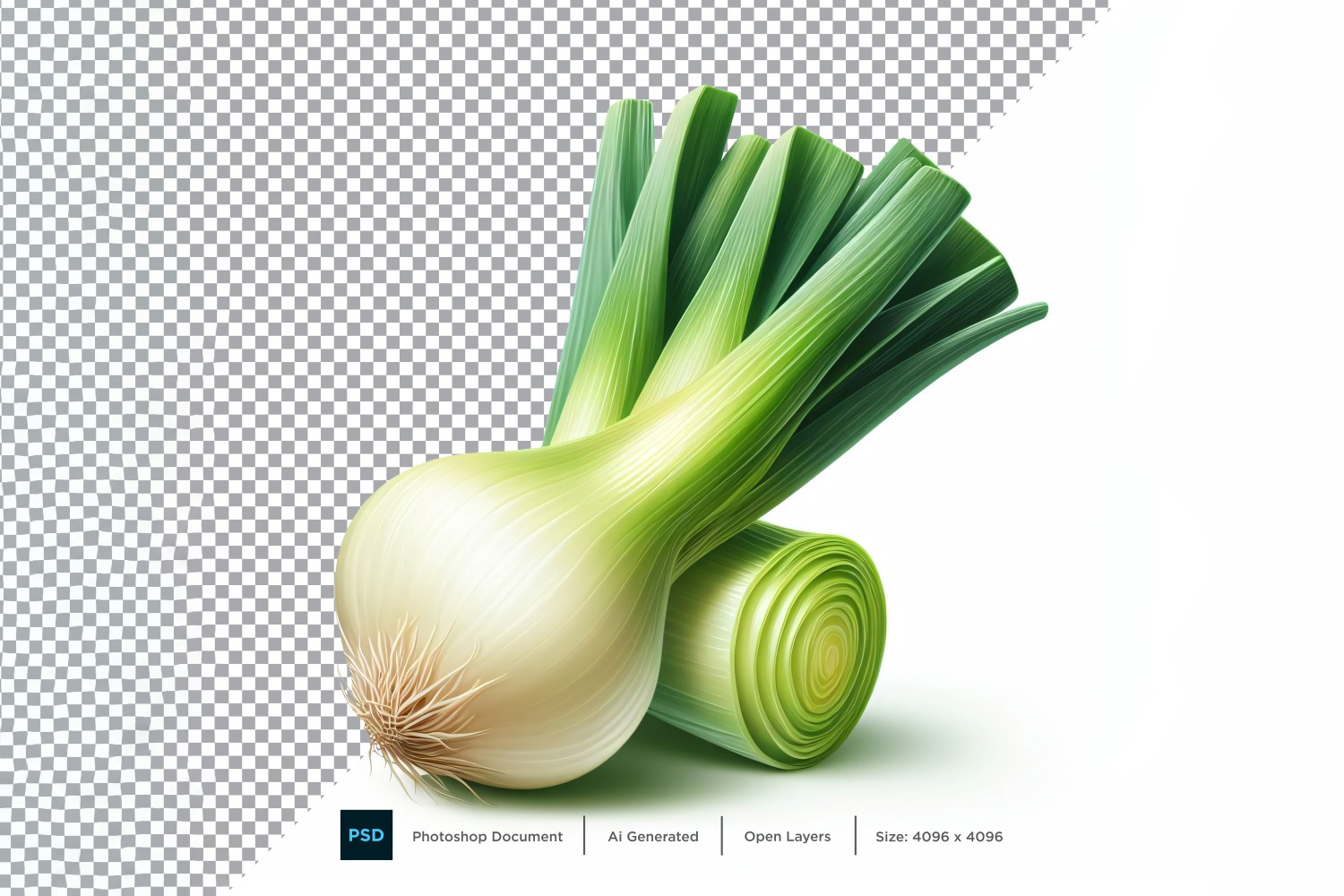 Leek Fresh Vegetable Transparent background 04