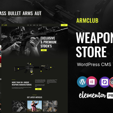 Ammunition Club WordPress Themes 404004