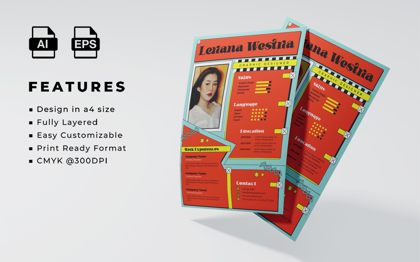 Resume and CV Template Design 013